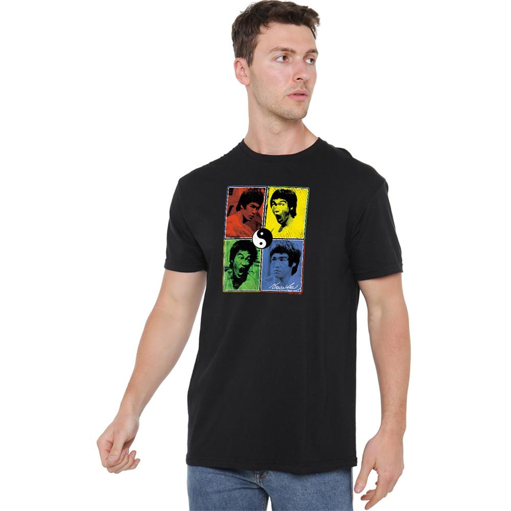 Black - Lifestyle - Bruce Lee Unisex Adult Enter Color Block T-Shirt