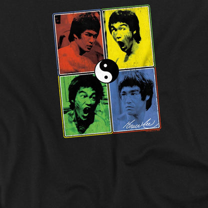 Black - Side - Bruce Lee Unisex Adult Enter Color Block T-Shirt