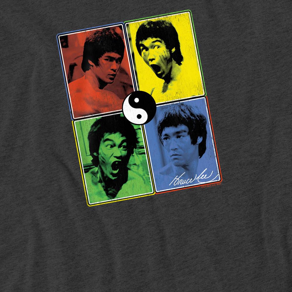 Charcoal - Side - Bruce Lee Unisex Adult Enter Color Block T-Shirt