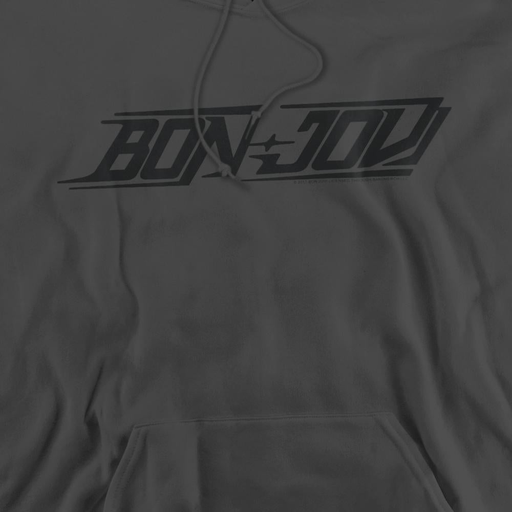Charcoal - Back - Bon Jovi Unisex Adult Logo Hoodie