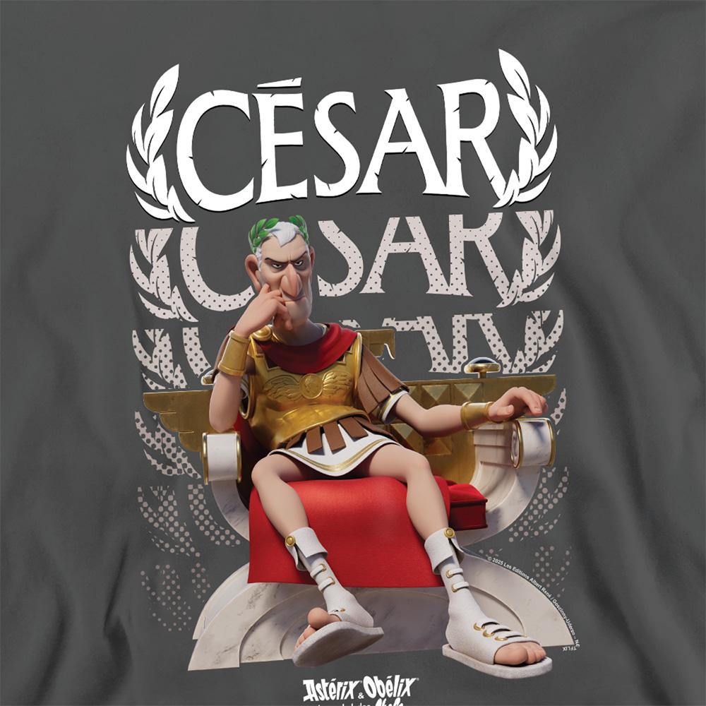 Light Graphite - Back - Asterix Unisex Adult Csar Of Rome Sweatshirt