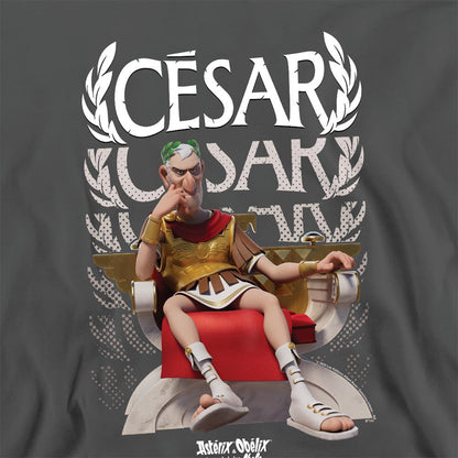 Light Graphite - Back - Asterix Unisex Adult Csar Of Rome Sweatshirt