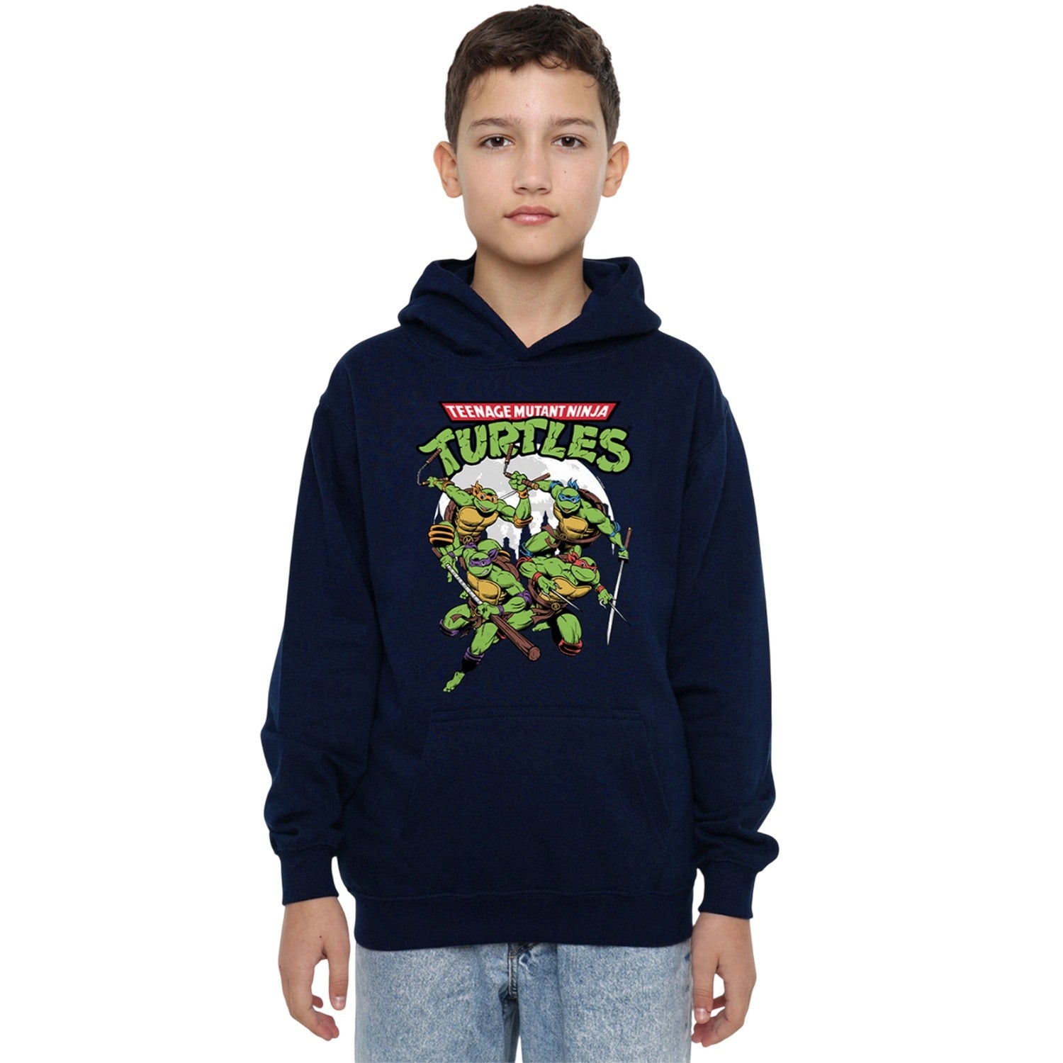 Navy - Lifestyle - TMNT Childrens-Kids Midnight Group Pullover Hoodie
