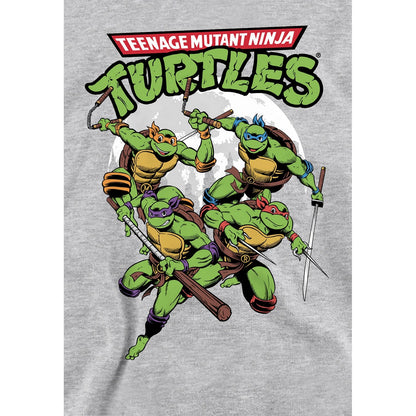 Athletic Heather - Side - TMNT Childrens-Kids Midnight Group Pullover Hoodie