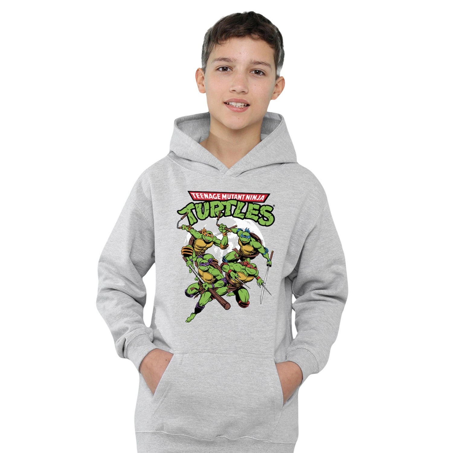 Athletic Heather - Lifestyle - TMNT Childrens-Kids Midnight Group Pullover Hoodie