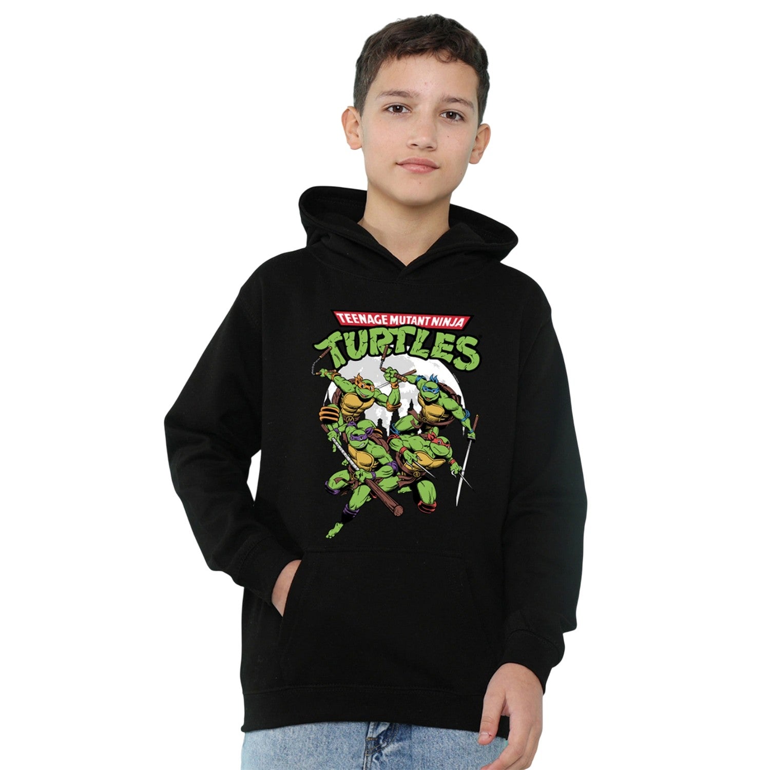 Black - Lifestyle - TMNT Childrens-Kids Midnight Group Pullover Hoodie