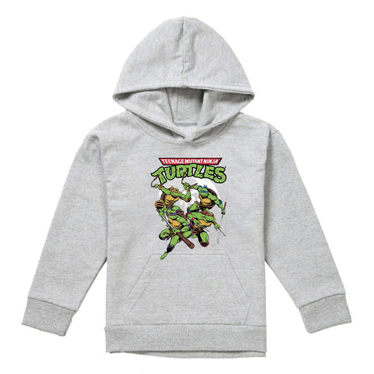 Athletic Heather - Front - TMNT Childrens-Kids Midnight Group Pullover Hoodie
