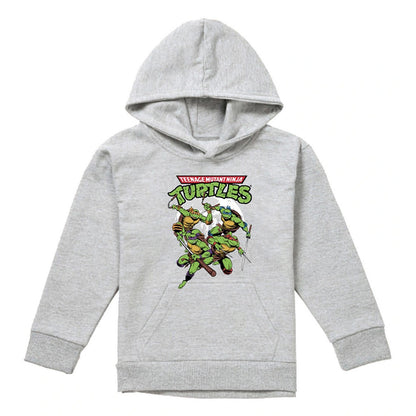 Athletic Heather - Front - TMNT Childrens-Kids Midnight Group Pullover Hoodie