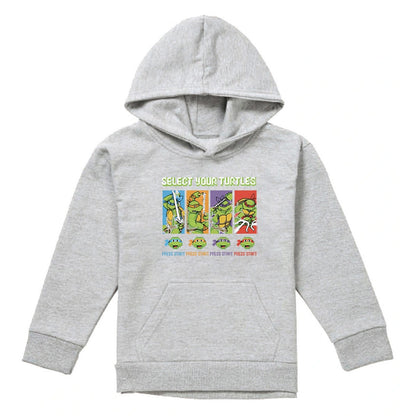 Athletic Heather - Front - TMNT Childrens-Kids Gamer Turtles Pullover Hoodie