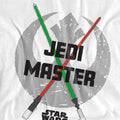 White - Side - Star Wars Unisex Adult Jedi Master Lightsaber T-Shirt