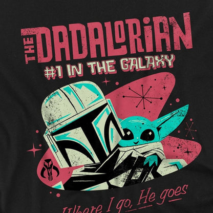 Black - Side - Star Wars Unisex Adult #1 Dadalorian Where I Go T-Shirt