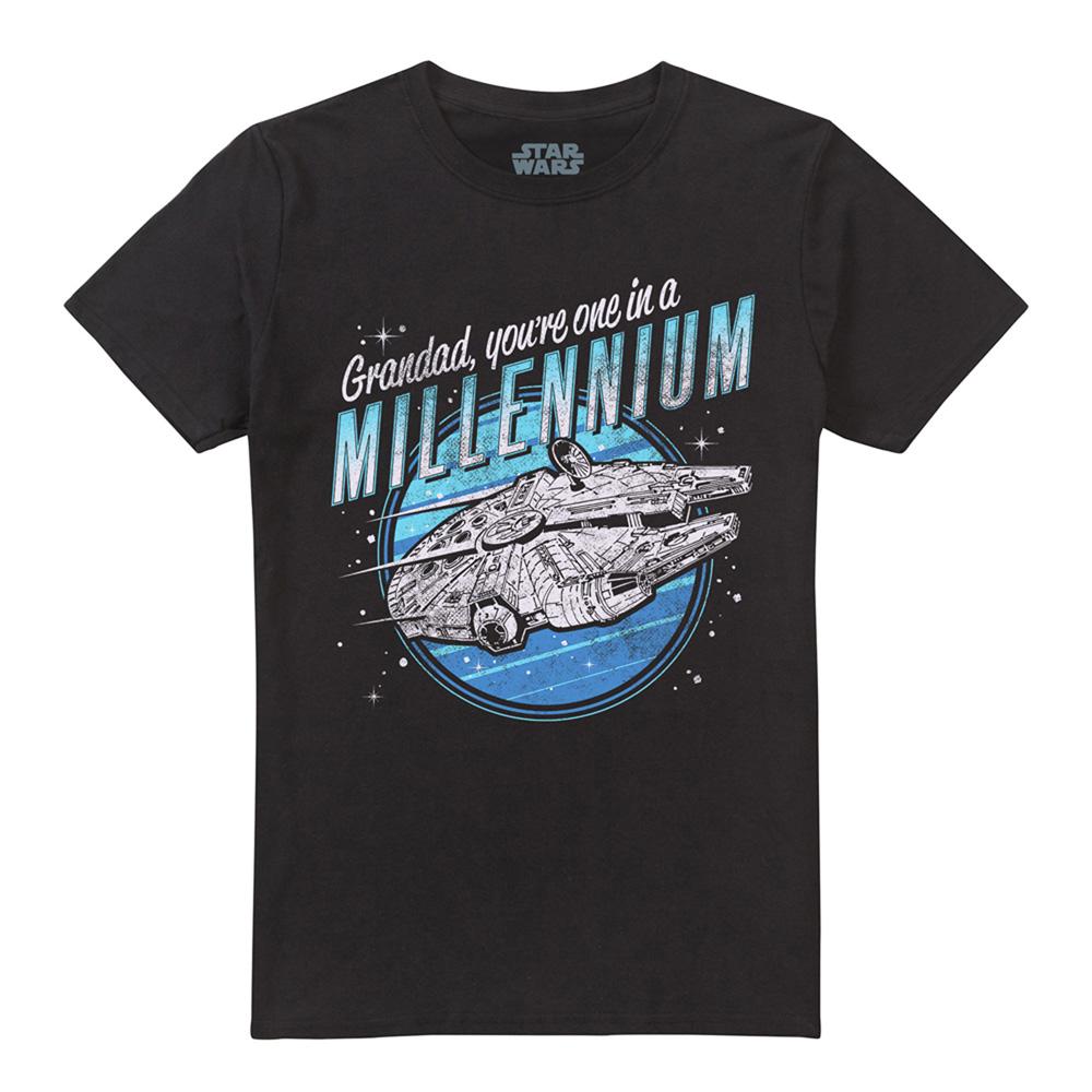 Black - Lifestyle - Star Wars Unisex Adult Grandad One In A Millennium T-Shirt