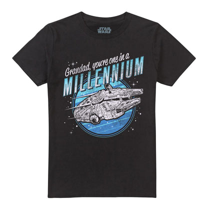 Black - Lifestyle - Star Wars Unisex Adult Grandad One In A Millennium T-Shirt