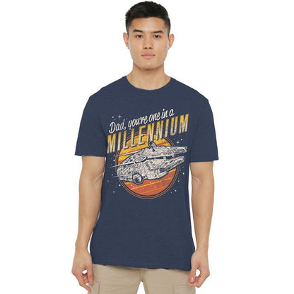 Navy - Lifestyle - Star Wars Unisex Adult Dad One In A Millennium Heather T-Shirt