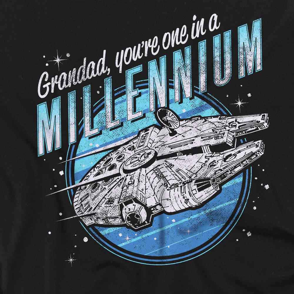 Black - Back - Star Wars Mens Grandad One In A Millennium Long-Sleeved T-Shirt