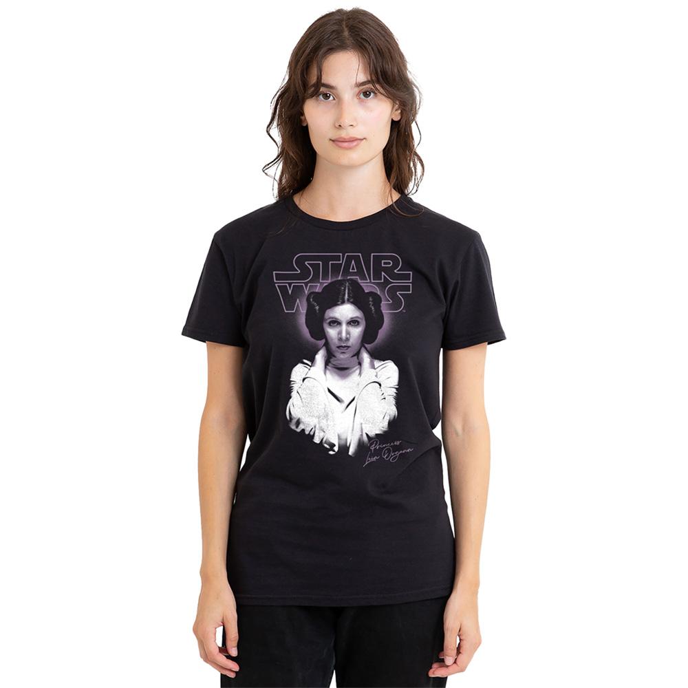 Black - Lifestyle - Star Wars Womens-Ladies Princess Leia Portrait T-Shirt