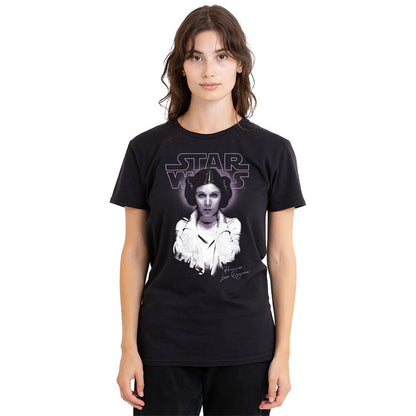 Black - Lifestyle - Star Wars Womens-Ladies Princess Leia Portrait T-Shirt
