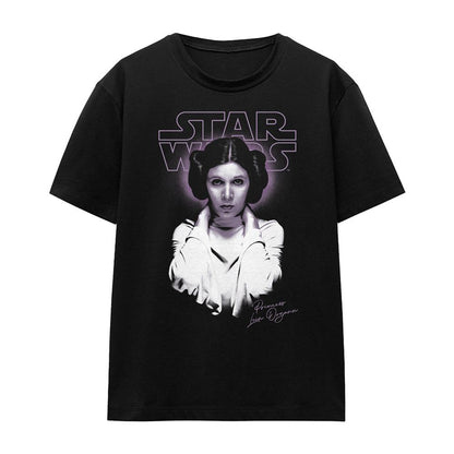 Black - Front - Star Wars Womens-Ladies Princess Leia Portrait T-Shirt