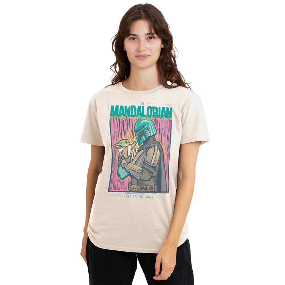 Natural - Lifestyle - Star Wars The Mandalorian Womens-Ladies This Is The Linocut Way T-Shirt
