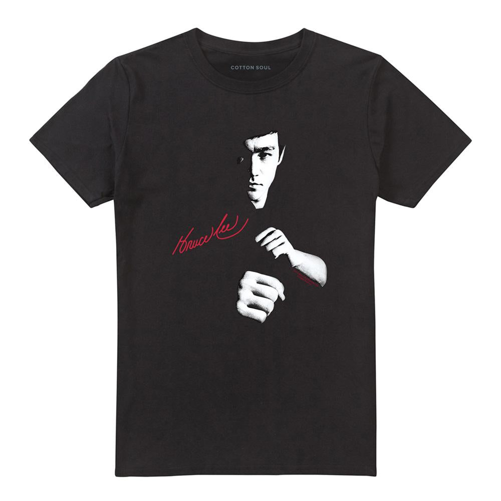Black - Front - Bruce Lee Unisex Adult The Dragon Awaits T-Shirt
