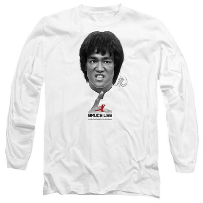 White - Front - Bruce Lee Unisex Adult Self Help Long-Sleeved T-Shirt