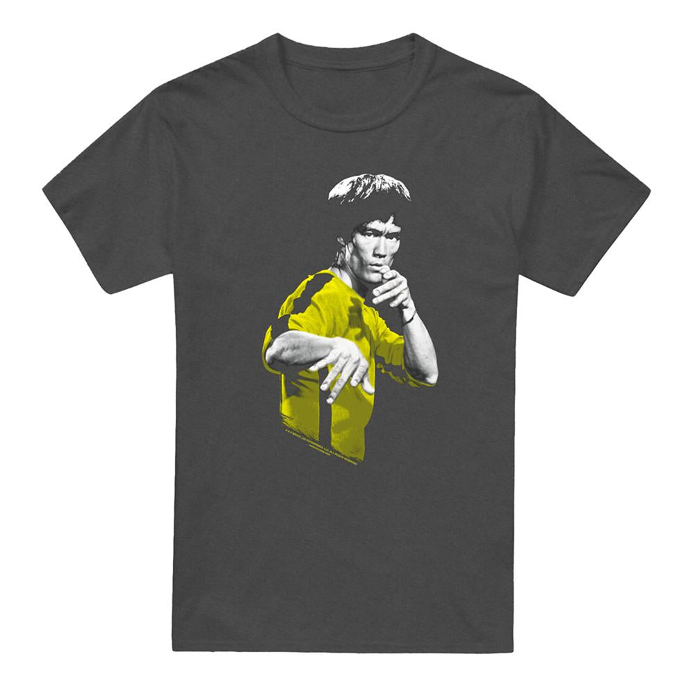 Charcoal - Front - Bruce Lee Unisex Adult Suit Of Death T-Shirt