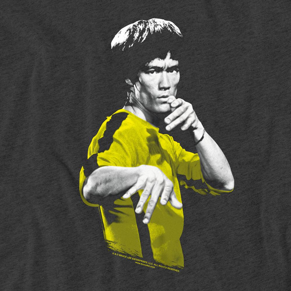 Charcoal - Side - Bruce Lee Unisex Adult Suit Of Death T-Shirt