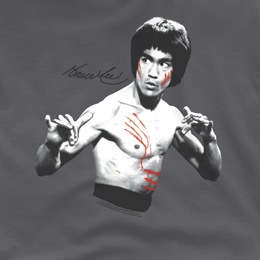 Charcoal - Side - Bruce Lee Unisex Adult Final Confrontation T-Shirt