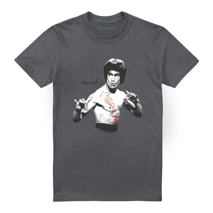 Charcoal - Front - Bruce Lee Unisex Adult Final Confrontation T-Shirt