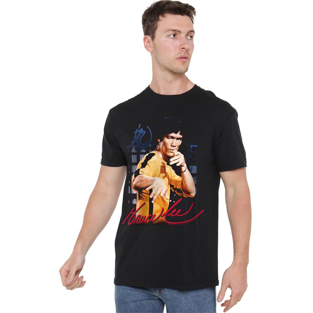Black - Lifestyle - Bruce Lee Unisex Adult Yellow Jumpsuit T-Shirt