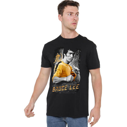 Black - Lifestyle - Bruce Lee Unisex Adult Yellow Dragon T-Shirt