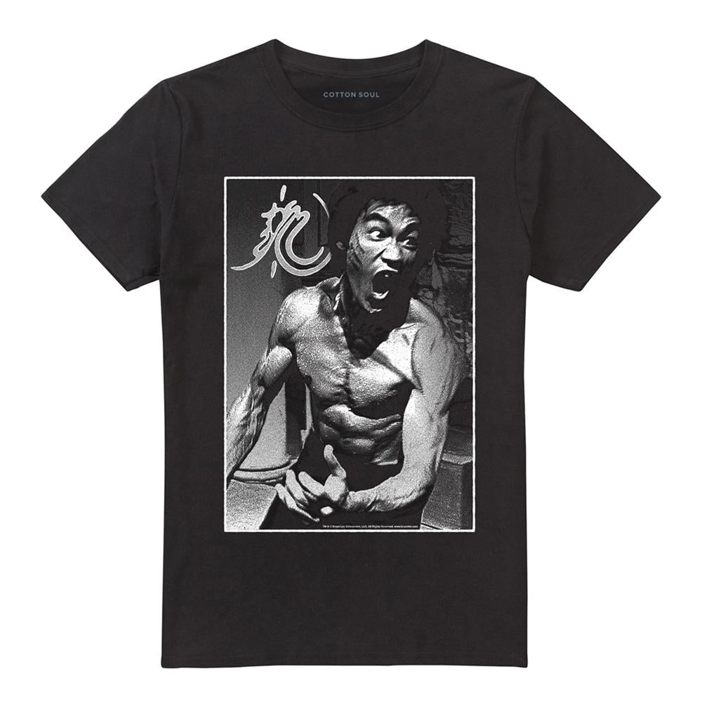 Black - Front - Bruce Lee Unisex Adult Focused Rage T-Shirt
