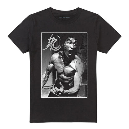 Black - Front - Bruce Lee Unisex Adult Focused Rage T-Shirt