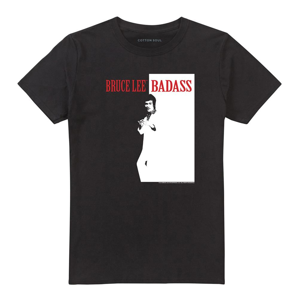 Black - Front - Bruce Lee Unisex Adult Badass T-Shirt