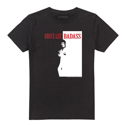 Black - Front - Bruce Lee Unisex Adult Badass T-Shirt