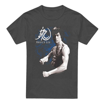 Charcoal - Front - Bruce Lee Unisex Adult Dragon Stance T-Shirt
