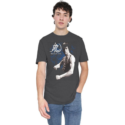 Charcoal - Lifestyle - Bruce Lee Unisex Adult Dragon Stance T-Shirt