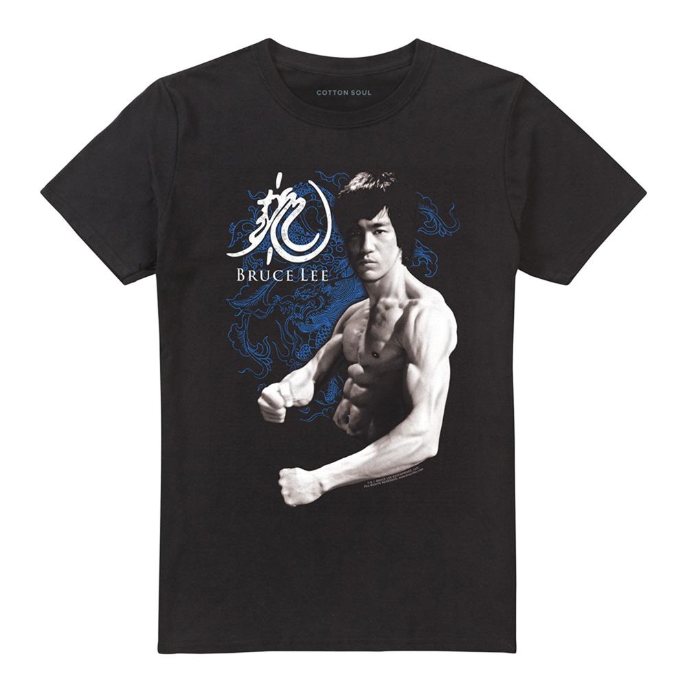 Black - Front - Bruce Lee Unisex Adult Dragon Stance T-Shirt
