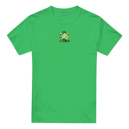 Kelly Green - Front - Bruce Lee Unisex Adult Double Dragons T-Shirt