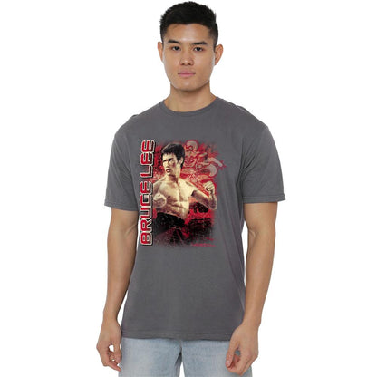 Charcoal - Lifestyle - Bruce Lee Unisex Adult Fury T-Shirt