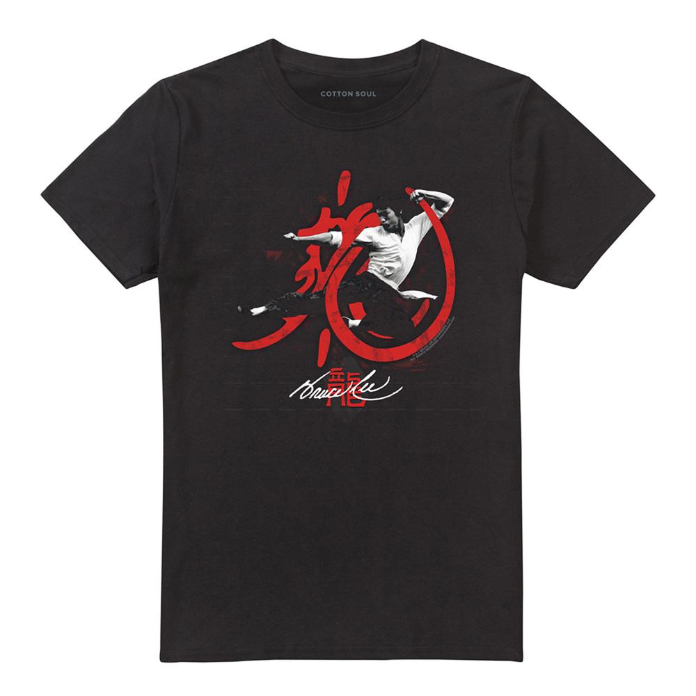 Black - Front - Bruce Lee Unisex Adult High Flying T-Shirt
