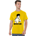 Yellow - Side - Bruce Lee Unisex Adult Suit Splatter T-Shirt