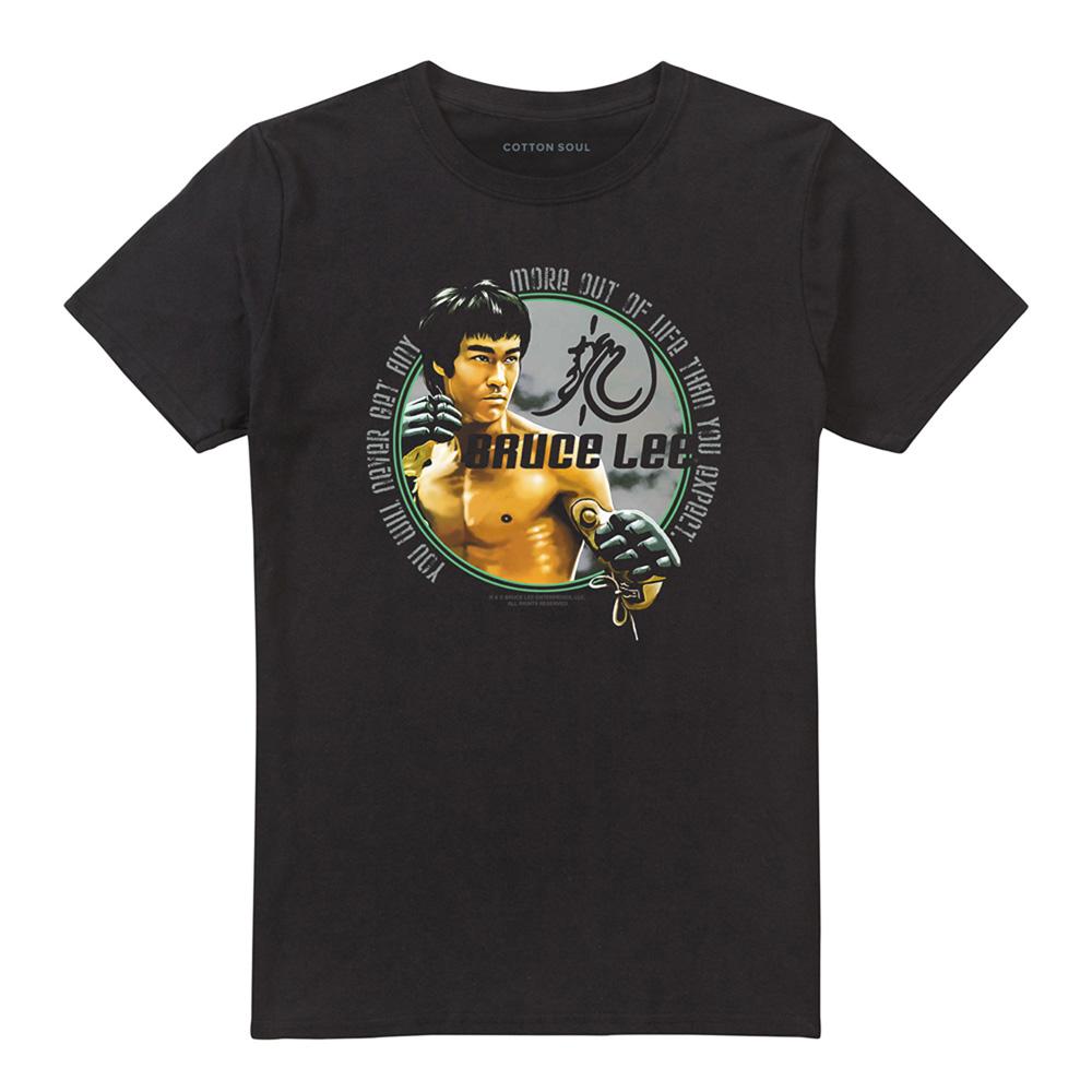 Black - Front - Bruce Lee Unisex Adult Expectations T-Shirt
