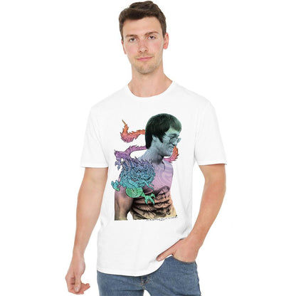 White - Lifestyle - Bruce Lee Unisex Adult A Little Bruce T-Shirt