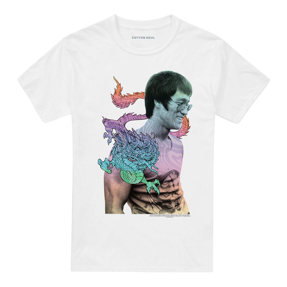 White - Front - Bruce Lee Unisex Adult A Little Bruce T-Shirt