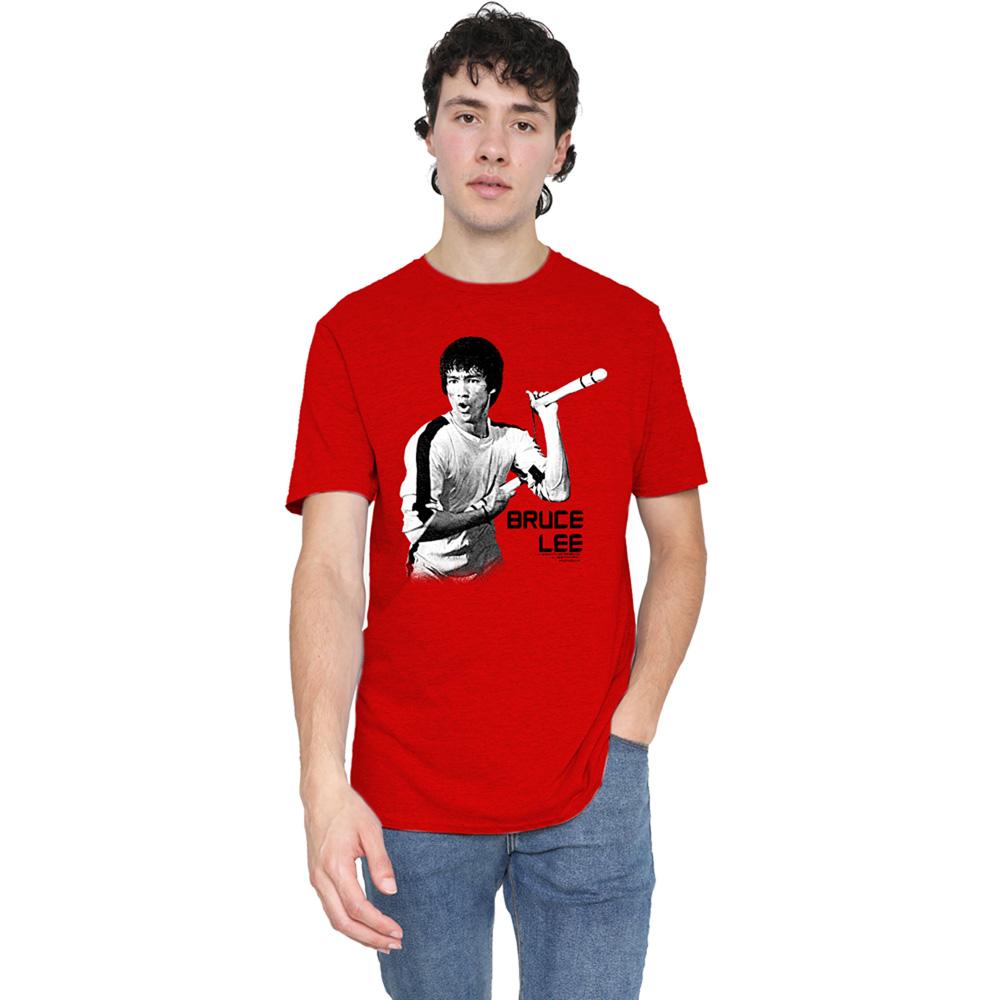 Red - Lifestyle - Bruce Lee Mens Nunchucks T-Shirt