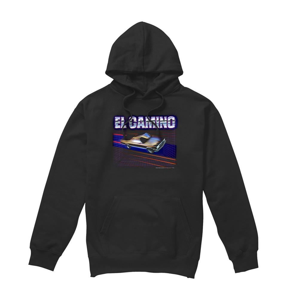Black - Front - Chevrolet Unisex Adult El Camino 85 Hoodie