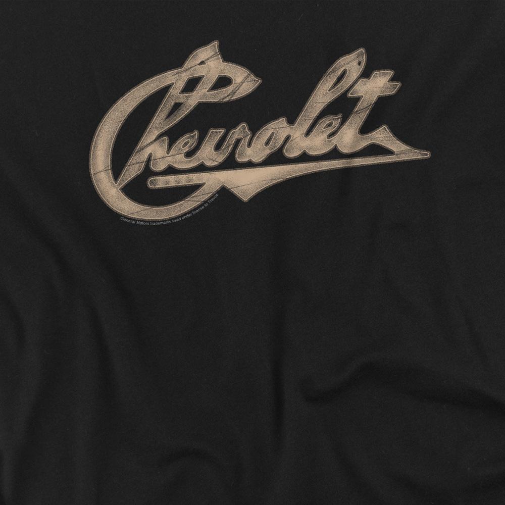 Black - Side - Chevrolet Unisex Adult Script Graphic Logo T-Shirt