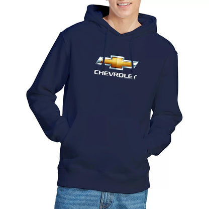 Navy - Lifestyle - Chevrolet Unisex Adult Bowtie Stacked Hoodie