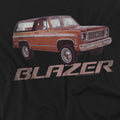 Black - Side - Chevrolet Unisex Adult Blazer Retro T-Shirt
